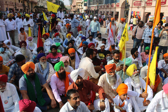 ਜਲ੍ਹਿਆਂਵਾਲਾ ਬਾਗ ਦੇ ਨਵੀਨੀਕਰਨ ਦੇ ਉਦਘਾਟਨ ਤੋਂ ਪਹਿਲਾਂ ਕਿਸਾਨ ਜਥੇਬੰਦੀਆਂ ਵੱਲੋਂ ਰੋਸ ਪ੍ਰਦਰਸ਼ਨ