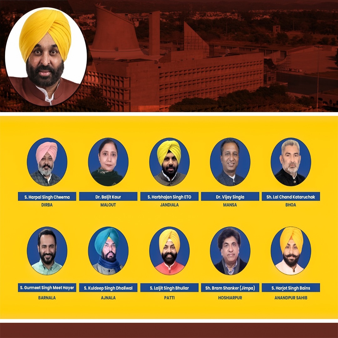 ਭਗਵੰਤ ਮਾਨ ਨੇ ਮੰਤਰੀਆਂ ਨੂੰ ਵੰਡੇ ਮੰਤਰਾਲੇ,ਜਾਣੋ ਕਿਸ ਨੂੰ ਮਿਲਿਆ ਕਿਹੜਾ ਵਿਭਾਗ