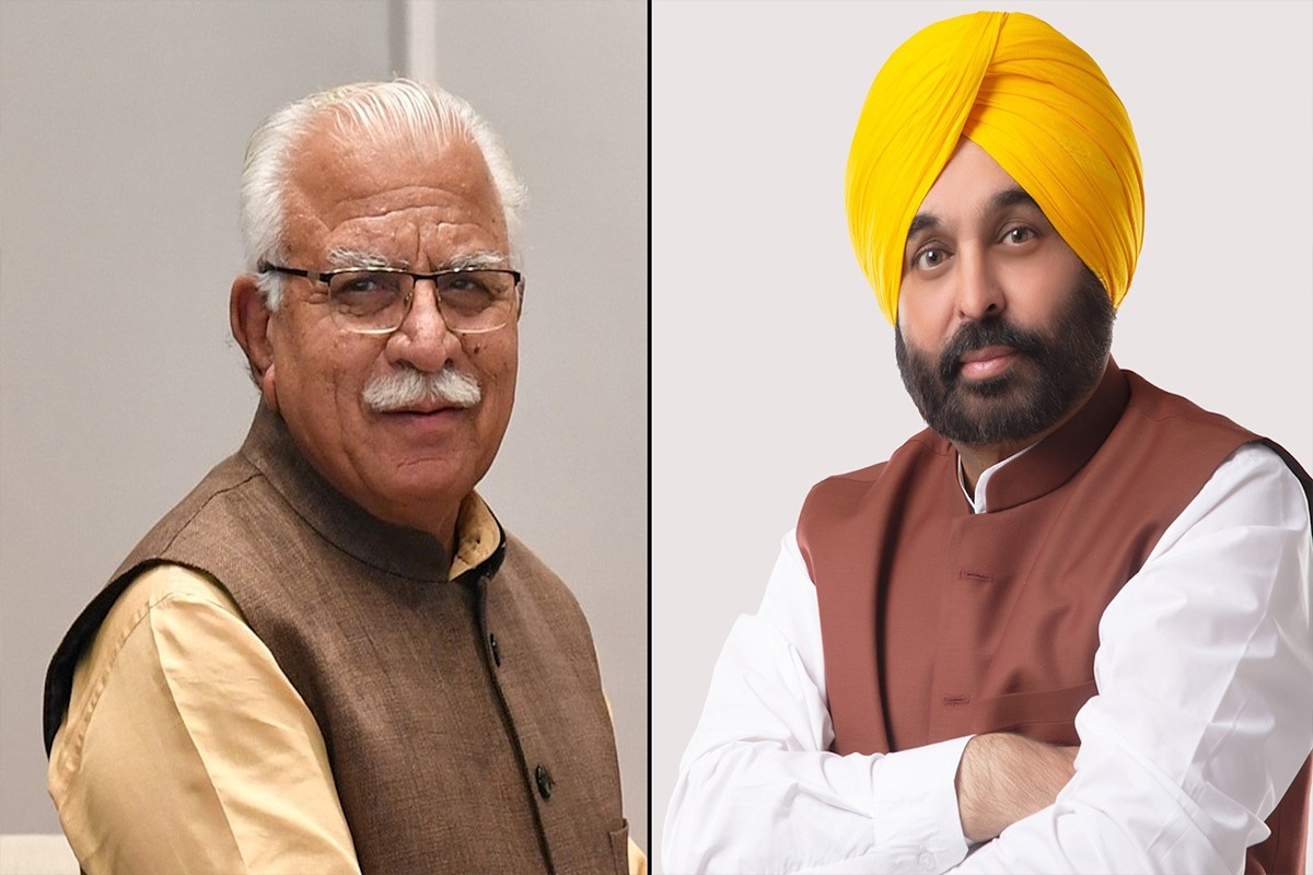 ਐੱਸ.ਵਾਈ.ਐੱਲ ‘ਤੇ ਅੱਜ ਹੋਵੇਗੀ ਮਾਨ-ਖੱਟੜ ਦੀ ਬੈਠਕ, ਕੇਂਦਰ ਦੇ ਰਿਹੈ ਦਖਲ