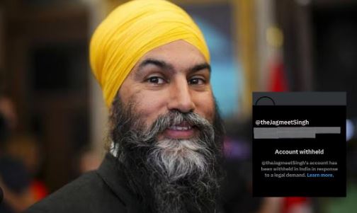 ਕੈਨੇਡਾ ਦੇ ਸਿਆਸੀ ਆਗੂ ਜਗਮੀਤ ਸਿੰਘ ਦਾ ਭਾਰਤ ‘ਚ ਟਵਿੱਟਰ ਅਕਾਊਂਟ ਬੈਨ