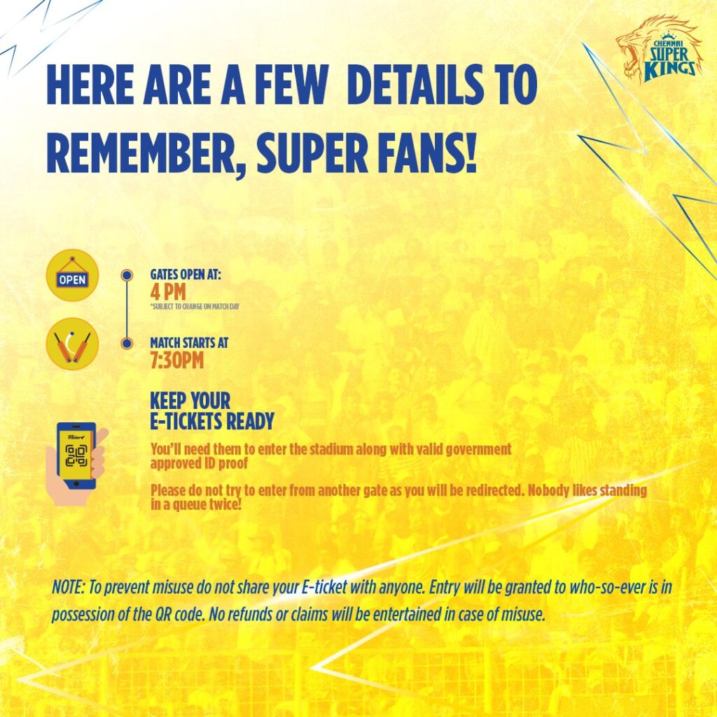 IPL 2023: CSK ਨੇ ਪ੍ਰਸ਼ੰਸਕਾਂ ਨੂੰ ਦਿੱਤਾ ਖਾਸ ਤੋਹਫਾ; ਚੇਪੌਕ ਸਟੇਡੀਅਮ ਤੱਕ ਪਹੁੰਚਣ ਲਈ ਮੁਫਤ ਮੈਟਰੋ ਉਪਲਬਧ ਹੋਵੇਗੀ