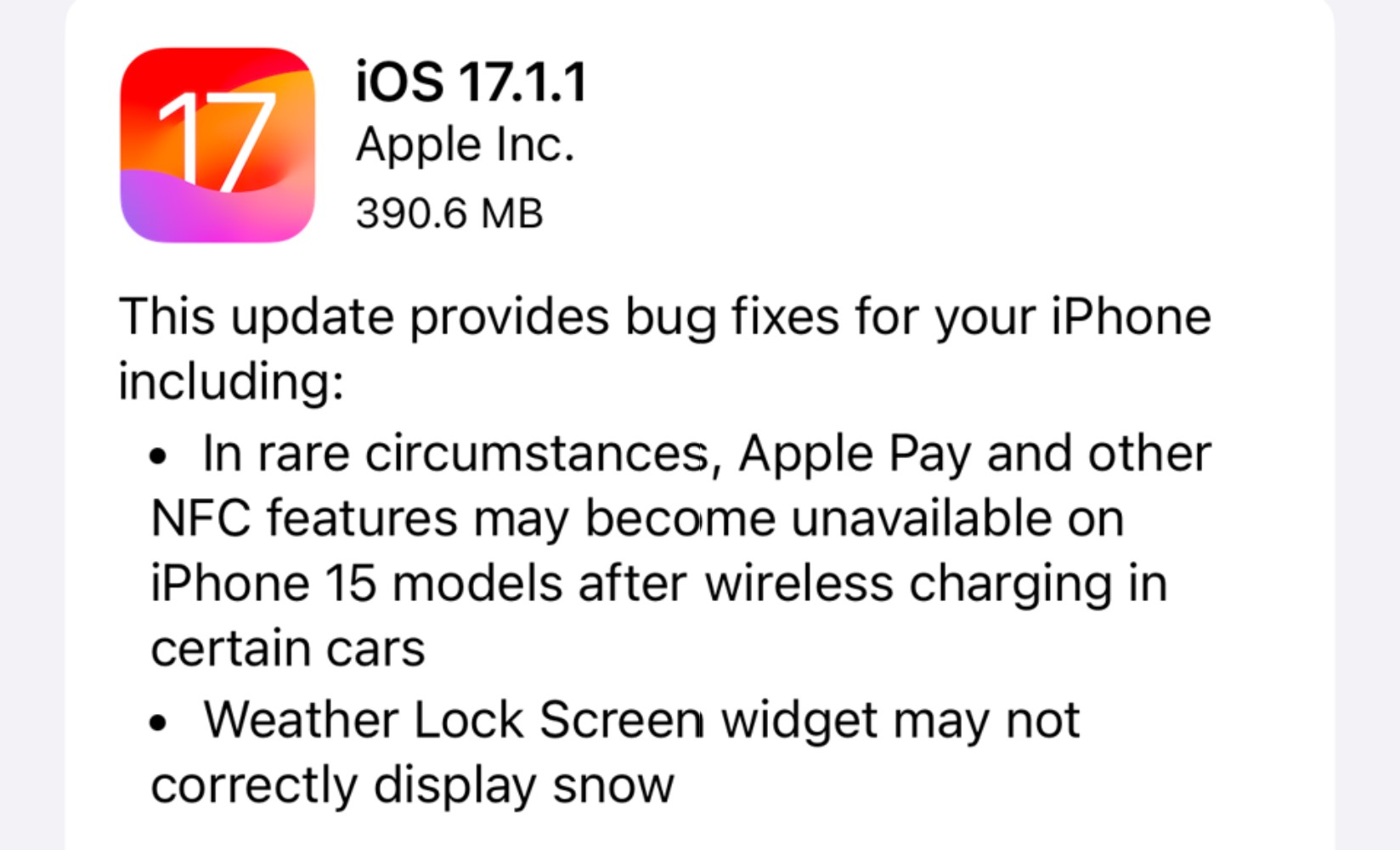 Apple ਨੇ ਰੋਲ ਆਊਟ ਕੀਤਾ IOS 17.1.1 ਅੱਪਡੇਟ, ਉਪਲਬਧ ਹੋਣਗੀਆਂ ਕਿਹੜੀਆਂ ਨਵੀਆਂ ਵਿਸ਼ੇਸ਼ਤਾਵਾਂ, ਜਾਣੋ