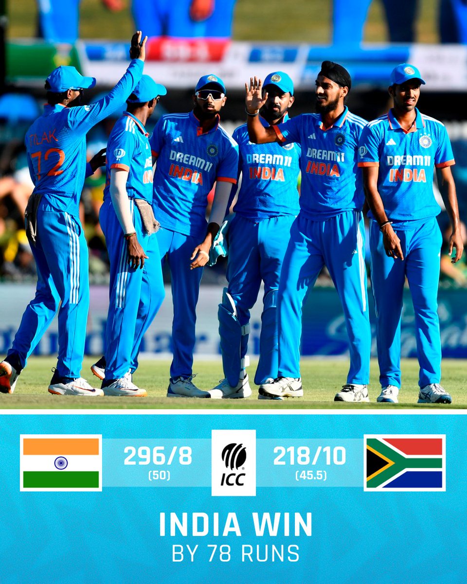IND Vs SA, 3rd ODI: ਭਾਰਤ ਨੇ ਦੱਖਣੀ ਅਫਰੀਕਾ ਵਿੱਚ ਵਨਡੇ ਸੀਰੀਜ਼ ਜਿੱਤ ਕੇ ਇਤਿਹਾਸ ਰਚ ਦਿੱਤਾ ਹੈ