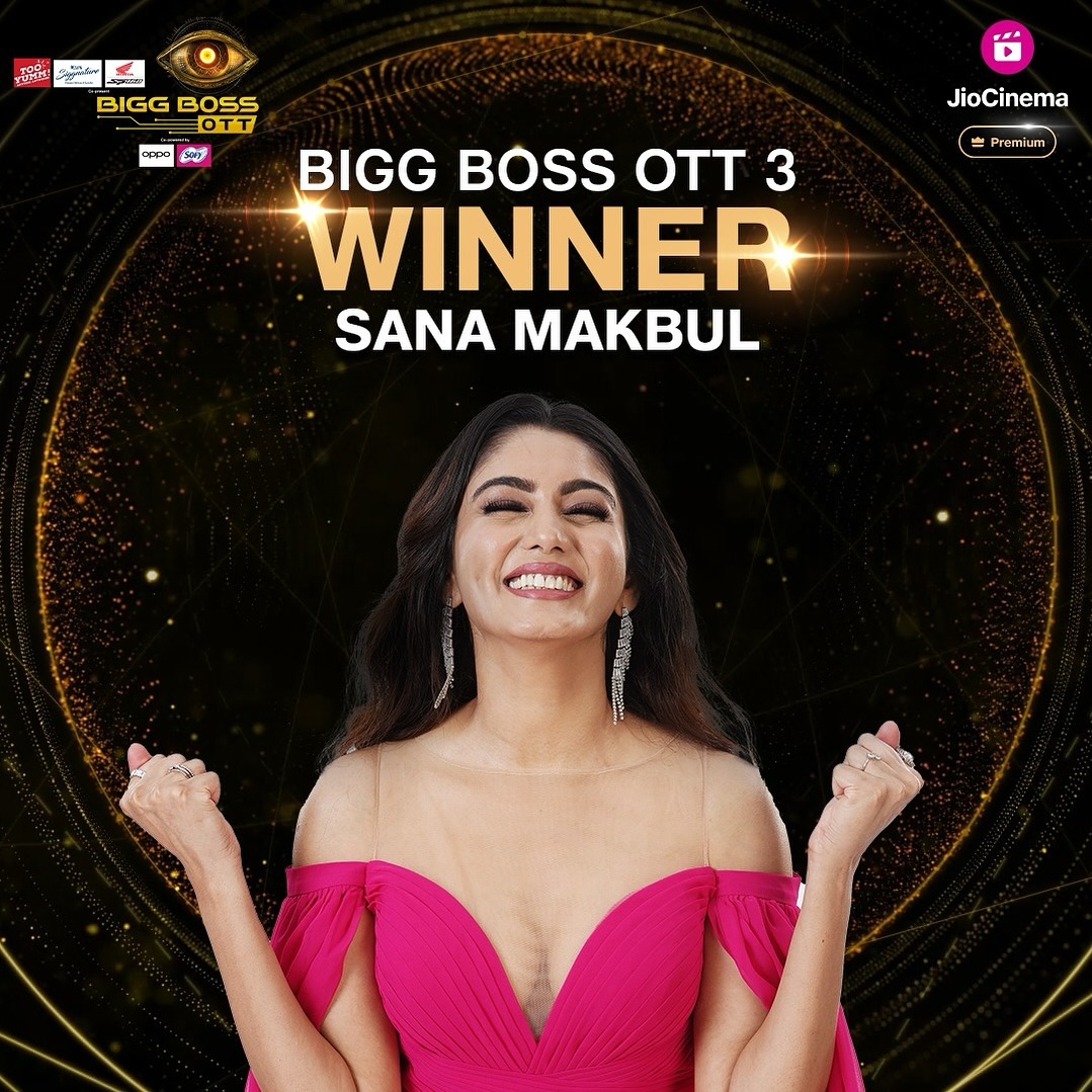 Bigg Boss OTT 3 Winner : ਬਿੱਗ ਬੌਸ OTT 3 ਦੀ ਜੇਤੂ ਬਣੀ ਸਨਾ ਮਕਬੂਲ