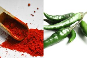 Green Chilli vs Red Chilli Powder